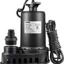 WASSERMANN 1/2HP Submersible Water Pump,3300GPH Thermoplastic Utility Pump Electric Portable Transfer Clean/Dirty Sump Pump for Pool Tub Garden Pond Draining with 10 FT Cord