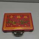 TOYANDONA Mahjong Box Only Mahjong Storage Box Wood Potable - Game Organizer with Handle Chinese Storage Case Game Tiles Empty Container