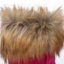 Ladies Winter Ankle Snow Boot Suede Casual Flat Fluffy Faux Fur Tassel Outdoor Women Warm Short Snowboots Imitation Fox Fur Shoes (Brown)