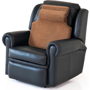 Sherpa Fleece Lumbar Support Pillow with Headrest Recliner Memory Foam Lumbar Pillow Back Cushion for Chair Plush Cushion Thick Pad for Back Pain Car Sofa Chair Headrest Office Home