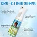 10 FL OZ Rinse-Free Shampoo for Braid, No Water Shampoo for Locs, Braids, Twists, Weaves, Dreadlock, Dry Spray for BuildUp, Odor, Itch & Flakes, No Residue, Chemical Free