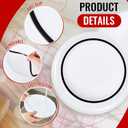 Hushee 4 Pcs Adaptive Scoop Plates 8 Inches Scooped Dish Suction Bowls with Silicone Anti-Slip Rubber Ring Eating Utensils for Elderly Disabled Handicapped from Parkinsons Dementia Stroke