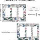 Decorative Outlet Covers Boho Green Leaf Floral Combination 3 Gang Wall Plate Triple Rocker Decora Light Switch Cover Plate Jumbo Electrical GFCI Switch Plate Cover for Bathroom Kitchen Decor (3-Gang Rocker /6.38 x 4.49 IN, Boho Floral Blue Magnolia/Red Hydrangea)