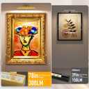 Afyuol Picture Lights Wall Light 16in CCT Gallery Light | Battery Operated, Timer, Remote Control, Adjustable Brightness, Long Lasting, for Wall, for Paintings, for Living Room, Art, Dartboard, Decor
