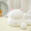 2 x Taba Squishy Cat Squeeze Toys,Sensory Fidget Toy for Your Best Mellow and Chill,Party Favors,Perfect Desk Accessory for Adults (White)