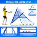 Volleyball Baseball Rebounder Net, Softball Rebounder Pitchback Net Quick Adjustments, Quick Adjustments Lacrosse Bounce Back Practice Equipment, Ideal for Outdoor Indoor and Backyard Training (6FTx4FT)