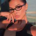 GUVIVI Retro Oval Sunglasses for Women Chic Cat Eye 90s Sunnies Lightweight Narrow Shades Trendy UV protection Sun Glasses