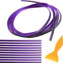 Motoforti Universal Car Air Conditioner Vent Outlet Trims, Interior Accessories, Car Decorative Filler Insert Strip Line, 5m 16.4ft, PVC, Purple, 1 Set
