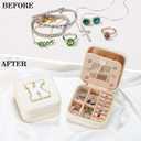 Parima Trendy C Jewelry Case - Teen Travel Accessories, Jewelry Box for Girls' Birthday Gifts (White)