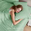 YIYEA Pillow Cases Queen Size Set of 2, Luxury 600TC Viscose Derived from Bamboo Cooling Pillowcases for Hot Sleepers & Night Sweats, Breathable, and Silky Soft, 20x30, Green