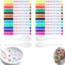 2 Sets Magical Water Painting Pens for Kids, Kiddies Create Magical Floating Drawings Bundle, 24 Magic Drawing Water Art Markers with 4 Spoons, DIY Tattoo Ink Pen Kit, Children's Gifts for Boys Girls