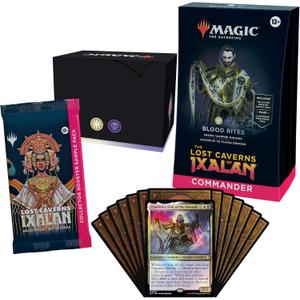 Magic: The Gathering The Lost Caverns of Ixalan Commander Deck - Blood Rites (100-Card Deck, 2-Card Collector Booster Sample Pack + Accessories)