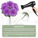 Hollyone Purple Artificial Dahlia Flowers Bush 7 Heads Silk 15.7" Fake Dahlias Flowers Wedding Bouquets Faux Dahlia Flowers Floral Arrangements for Outdoor Indoor Party Table Centerpieces Home Decor