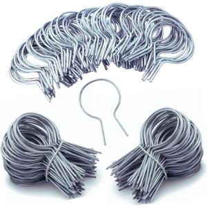 150 Pack - 2 3/8" Chain Link Fence Ties 9 Gauge Galvanized Steel Twist for Securing Fences on Farms/Ranches/Gardens
