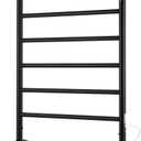 Freestanding Towel Warmer 6 Bars Plug-in Option 3 Working Modes Black Stainless Steel 24" W x 34" H