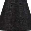 Aspen Creative 56019, Empire Uno Lamp Shade in Black, 5" Top x 9" Bottom x 7" Slant Height, Slip UNO 33mm