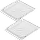 BOV800XL Air Fryer Basket Replacement Parts for Breville Countertop Smart Oven Air Fryer Rack 304 Stainless Steel Oven Rack Convection Toaster Oven BOV845BSS Wire Rack B0V800XL Mesh Basket 2 Pcs