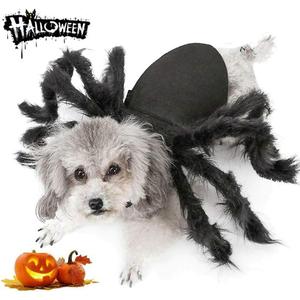 Spider Costume for Halloween Party Decoration, Cosplay Costumes for Small Dogs and Cat, Puppy Dress Up Accessories Black (Medium)