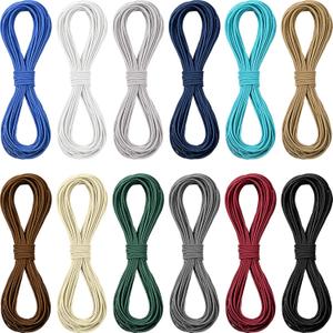 Boao 131 Yards Multicolor Beading Elastic Cord 1mm for Jewelry Making and Sewing Elastic Stretch Bead Cord for Sewing and Bracelets, Necklace, Jewelry Making(Dark Colors)