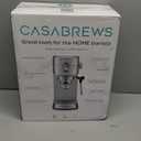 CASABREWS CM5418 Espresso Machine 20 Bar, Compact Espresso Maker with Steam Milk Frother, Stainless Steel Coffee Machine with 34oz Removable Water Tank for Cappuccino, Small Latte Machine, Silver