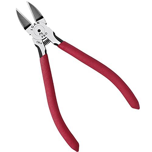 IGAN-P6 6-inch Ultra Sharp & Powerful Side Cutter Clippers with Longer Flush Cutting Edge, Ideal Wire Snips for Crafting, Floral, Electrical & Any Clean Cut Needs