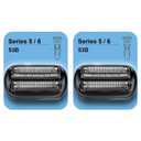 Series 5/6 53B Replacement Head for Braun Electric Foil Shaver, Compatible with New Generation Braun Razors 5020cs 5018s 5035s 5049cs 5050cs 6020s 6040cs 6075cc 6072cc 6090cc (2 Count)