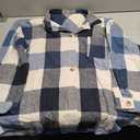 IN'VOLAND Women's Plus Size Plaid Shacket Long Sleeve Button Down Flannel Shirts Casual Jacket Coats, Size 16W