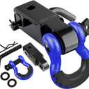 AUTOBOTS Tow Hitch Receiver 2", 45,000 Lbs Break Strength Shackle Hitch Receiver with 5/8" Screw Pin, 3/4 Shackle, Towing Accessories for Vehicle Trailer Recovery Off-Road Blue&Black