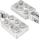 Bevinsee 6 Spot Battery Terminal Connector Clamps 4/0(XL) AWG Gauge, Positive and Negative (+/-)(Pair) for Standard SAE Post Style, Multi-size Hole Holder for AGM with M8*4 M6*8 Bolts M8*2 Fasten Bolt