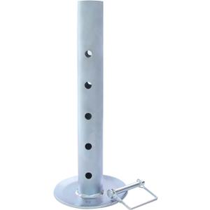 Trailer Jack Drop Leg, Adjustable Jack Foot, Trailer Jack Extension for 2" ID Jack Tube, 2,000 lbs, Silver