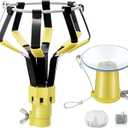 Dreyoo 2 Piece Light Bulb Changer Tool Set, Floodlight and Suction Cup Bulb Remover Tools for Extension Pole, Compatible with DocaPole and Other Standard Threaded Poles, Pole Not Included(Yellow)