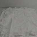 MOOWOO Chic Ruffle Lace Polyester Duvet Cover Set -Girl White Bedding-2 Piece Twin Comforter Duvet Cover with Zipper Closure -Ultra Soft and Light Weight(White, Twin)