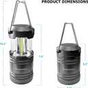 Bell + Howell Taclight LED Lantern 8" with Magnetic Base Portable Super Bright Light LED Collapsible Camping Light and Outdoor Torch, for Emergency Survival Lamp During Storms, Power Outages