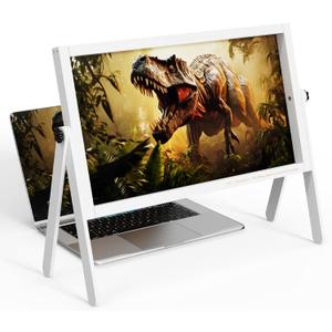 Laptop Screen Magnifier,Computer Screen Magnifying with Rotatable Adjust Desktop Stand for Low Vision & Seniors