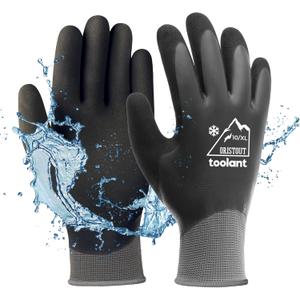 Waterproof Winter Work Gloves for Men and Women, Touchscreen, Freezer Gloves, Thermal Insulated, for Cold Weather (Medium, Gray)