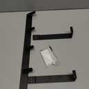 KitchLife Over The Door Hooks Hanger with Extended Arms for Easy Use by Women, Fits 1 3/4" Doors, L18U - Bathroom Accessories and Towel Rack Organization - 1 Pack, Matte Black