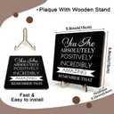 Inspirational Wooden Sign -You Are Absolutely Positively- Positive Reminder - Motivational Wood Plaque With A Support Frame - Home & Office Inspirational Gifts For Women,Men Desk Decor & Accessories5.9 x 5.9inches, 5.9 x 5.9 x 0.32Inches