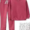 Simple Joys by Carter's girls 2-piece Playwear Set (6, Raspberry Red)