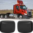 Pair Black Hood Mirror Cover Fit 2008-2017 Freightliner Cascadia
