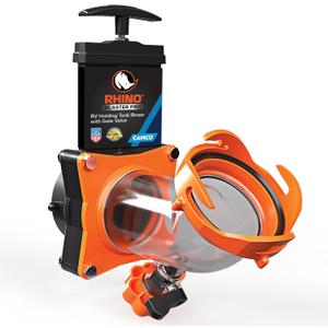 Camco Rhino Blaster RV Tank Rinser with Gate Valve & Backflow Preventer RV Accessories for Waste Tank Cleaning - Essential Camper Supplies for Odor Control and Sensor Maintenance - (39086)