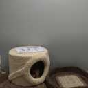 Modern Cat Tree for Large Cats, 40 Inch Solid Wood Cat Tower & Luxury Condo for Indoor Cats Adult, Heavy-Duty Cat Tree for Maine Coon, Stable Multi-Level Scratching Post, Cozy Perch & Hideaway, Brown