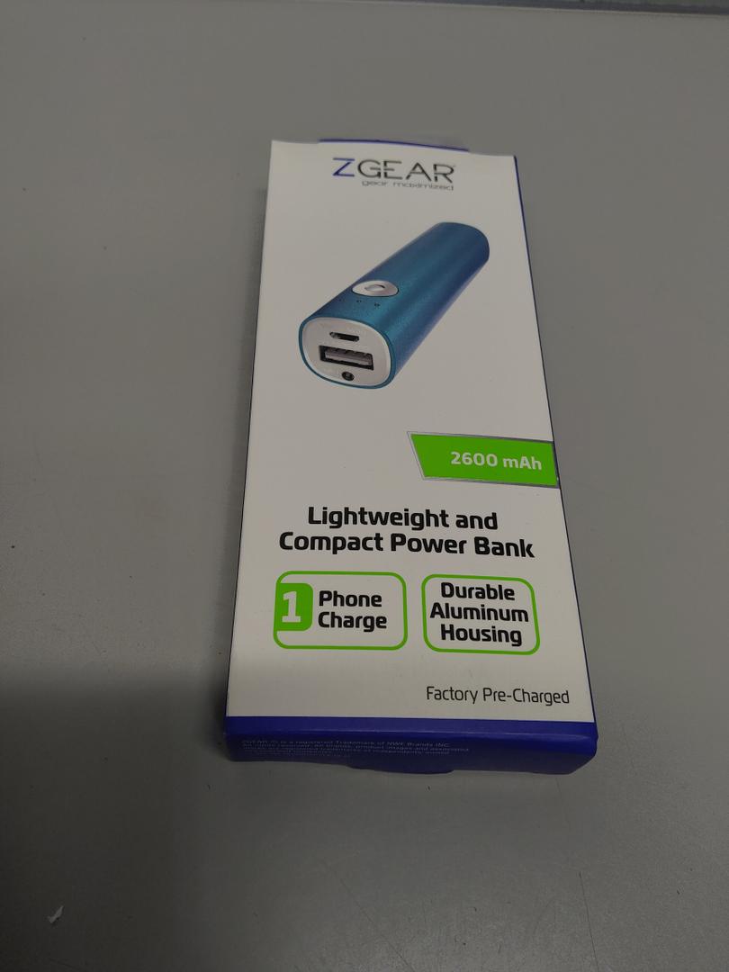 ZGEAR Lightweight and Compact Power Bank with a 2600 mAh capacity