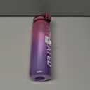 Water Bottle with Straw, 32oz Motivational Water Bottles with Time Marker to Drink, Tritan BPA Free, 1L Sports Water Bottle with Carry Strap LeakProof for Women Gym Fitness Outdoor (1 Pack) (Purple Rose)