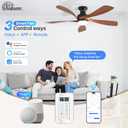 Sofucor 52 Inch Smart Ceiling Fans with Lights and Remote, APP Control, 52inch Max