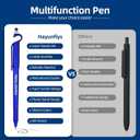 50 Pcs Inspirational Pens Batch, Motivational Ballpoint Pen with Writing Touch Screen And Mobile Phone Stand 3-in-1, Black Ink Office Encouraging Quotes, Office School Supplies Inspirational Gifts