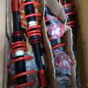 EVIL ENERGY Coilovers Compatible for Volkswagen Golf GTI Rabbit Jetta MK5 MK6 2006-2014, for Audi A3 8P (FWD) 2006-2014, Height Adjustable Lowering Kit, Twin-Tube Coilover Suspension Kit, Red