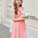 Arshiner Girls Dress One Shoulder Formal Ruffle Trim Birthday Party Dresses with Belted Pockets, Size 14