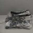 GLEAM Keyboard Bench Piano Bench Padded Cushion with Backrest Height Adjustable 17.5in - 22in Keyboard Chair Black (Thick Padding) Iron Legs