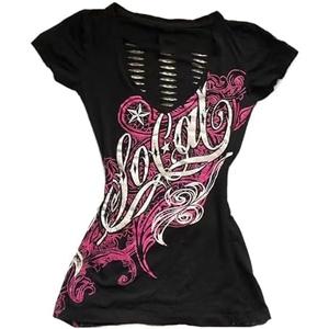 Emo Grunge Top Short Sleeve Y2k Shirts Vintage Streetwear Tops Women 2000s Fashion Size 1