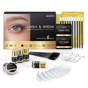 Lash Lift Kit - Brow Lamination Kit, Eyebrow Lamination Kit, Professional Eyelash & Brow 2 IN 1 Perm Kit, Eyebrow lift Kit, Fuller & Thicker Brows Suitable for Salon & Home Use, Lasts For 4-6 Weeks